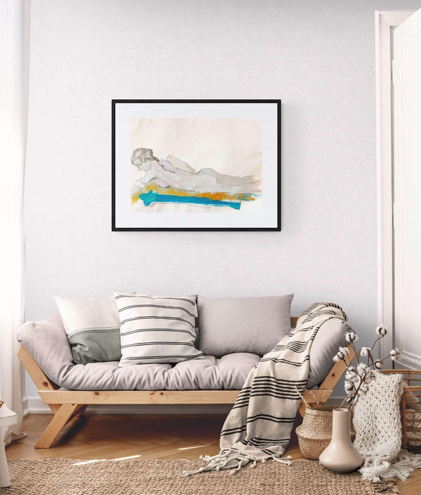 Giallo e azzurro - Original Italian Portrait - Fondazione Gottarelli Italian Art