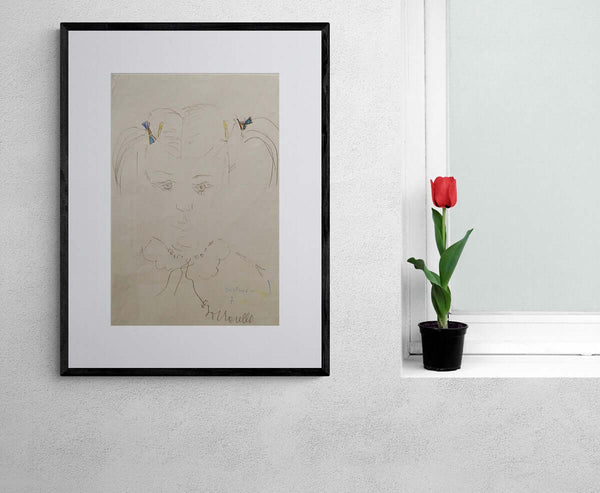 I due nastri - Illustrazione di una ragazza caratterizzata da un sorriso luminoso e abiti colorati.