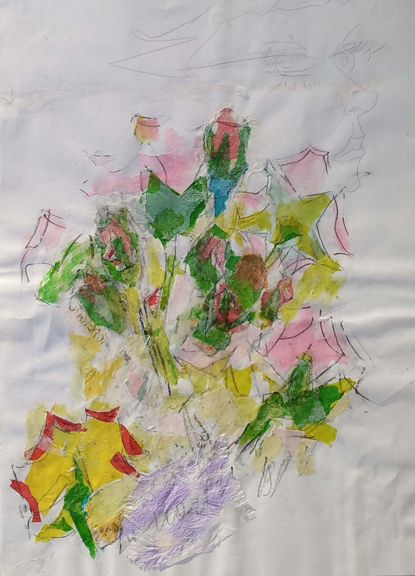 I petali delle rose - Vista dell'opera d'arte senza cornice, certificazione inclusa.