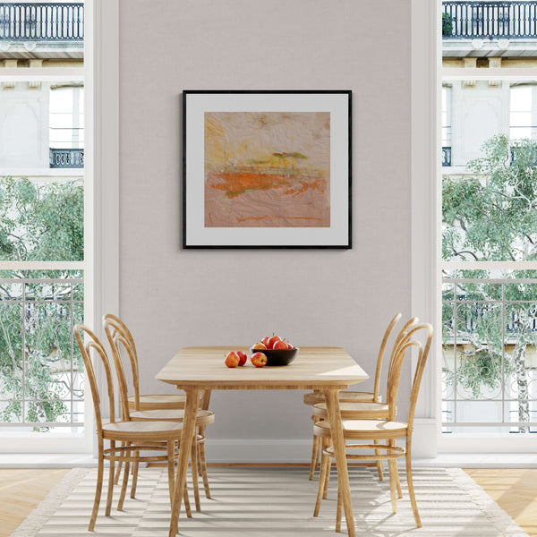 I sedici pini - Collage di un paesaggio con alberi che trasmette un senso di calma e nostalgia.