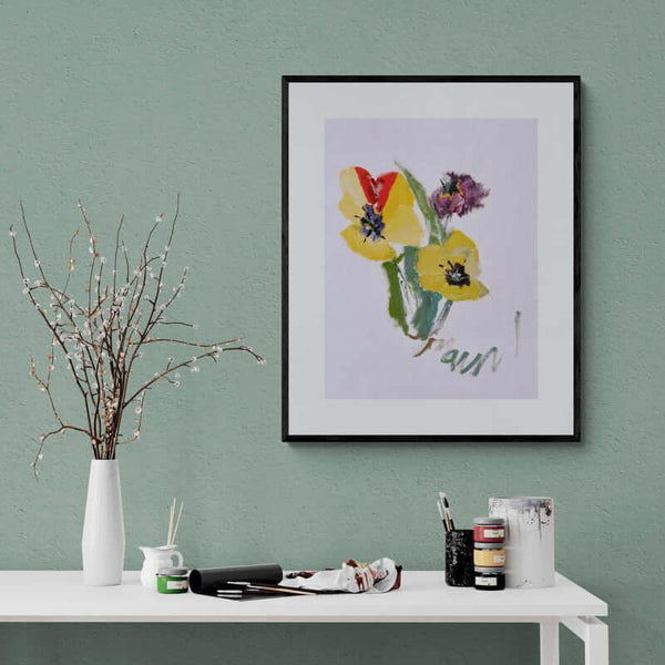 I tulipani - Original Italian Floral Painting - Fondazione Gottarelli Italian Art