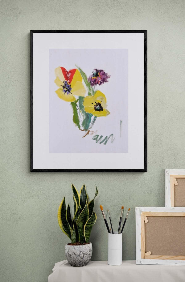 I tulipani - Original Italian Floral Painting - Fondazione Gottarelli Italian Art