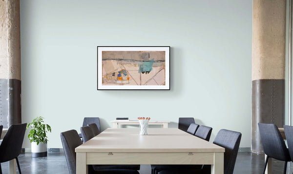 Il cielo della neve - Vista del quadro in contesto lavorativo per idee di arredmento.