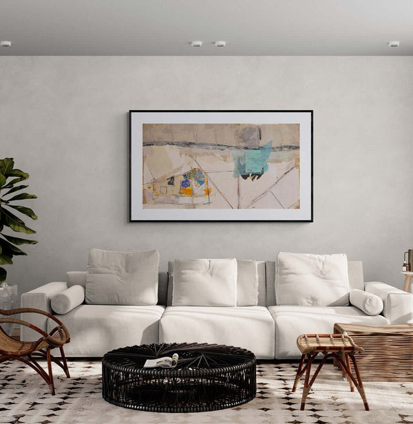 Il cielo della neve - Esempio di come il dipinto originale si integra nell'ambiente domestico.