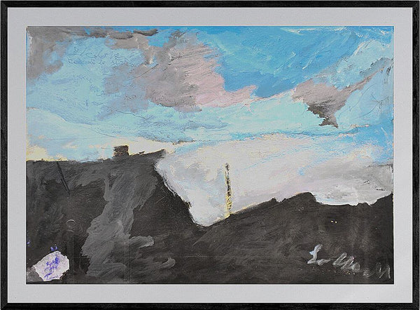 Il colore racconta - Opera d'arte acrilico e collage su cartone di Tonino Gottarelli, 50x70 cm (19,6x27,5 in)