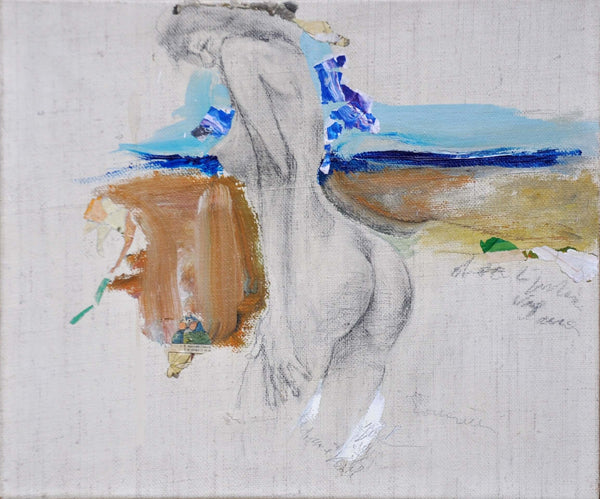 Il mare del ricordo - Vista dell'opera d'arte senza cornice, certificazione inclusa.