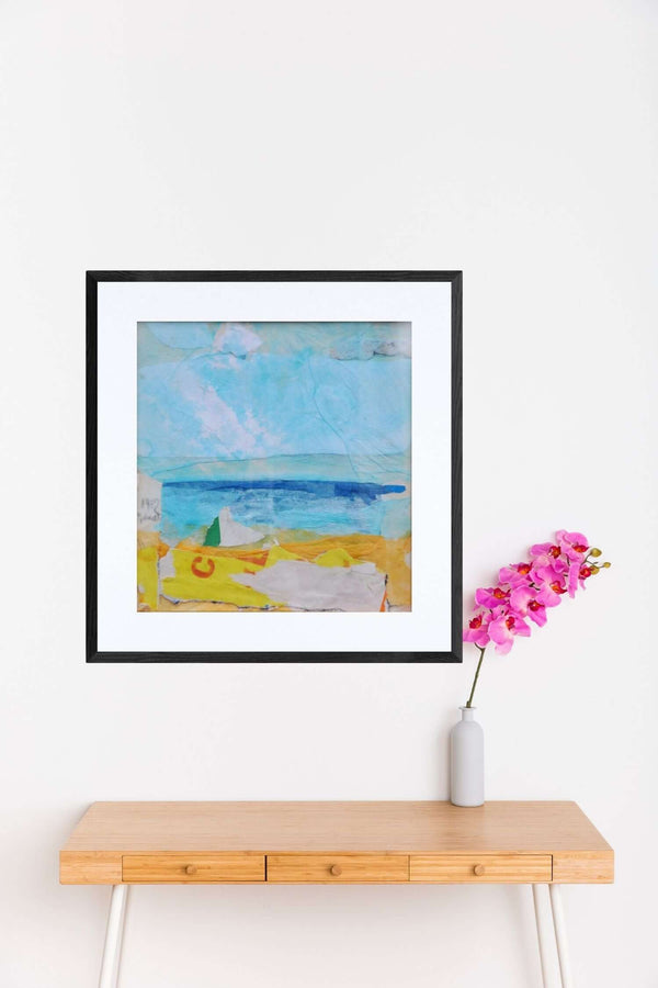 Il mare è una linea - Collage marino in studio