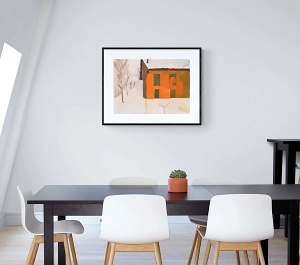 Il muro rosso sulla neve - Original Italian Art - Fondazione Gottarelli Italian Art
