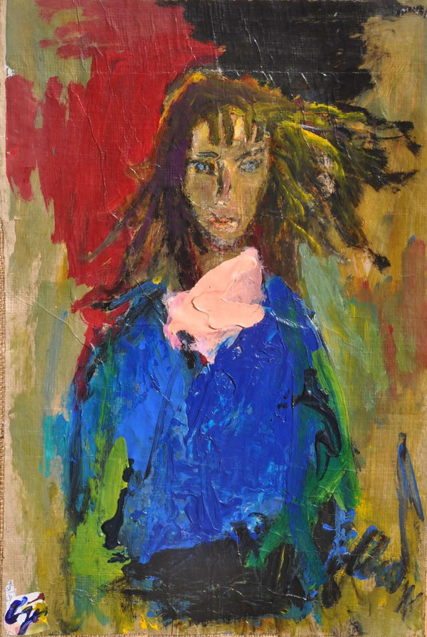 Il rosa della sciarpa - Original Portrait - Fondazione Gottarelli Italian Art