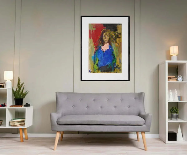 Il rosa della sciarpa - Original Portrait - Fondazione Gottarelli Italian Art