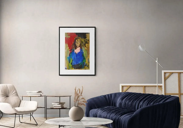 Il rosa della sciarpa - Original Portrait - Fondazione Gottarelli Italian Art