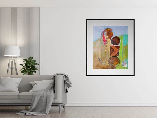 Il segnale nel paesaggio - Rappresentazione con componenti visivi astratti che invitano a un'interpretazione profonda.