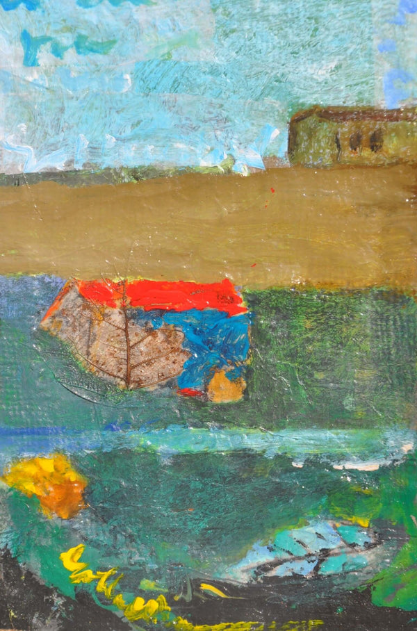 Il tetto rosso - Vista dell'opera d'arte senza cornice