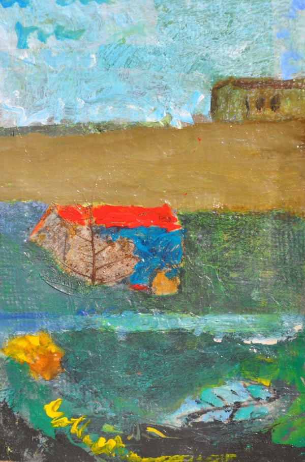 Il tetto rosso - Original Italian Landscape - Fondazione Gottarelli Italian Art