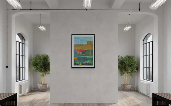 Il tetto rosso - Original Italian Landscape - Fondazione Gottarelli Italian Art