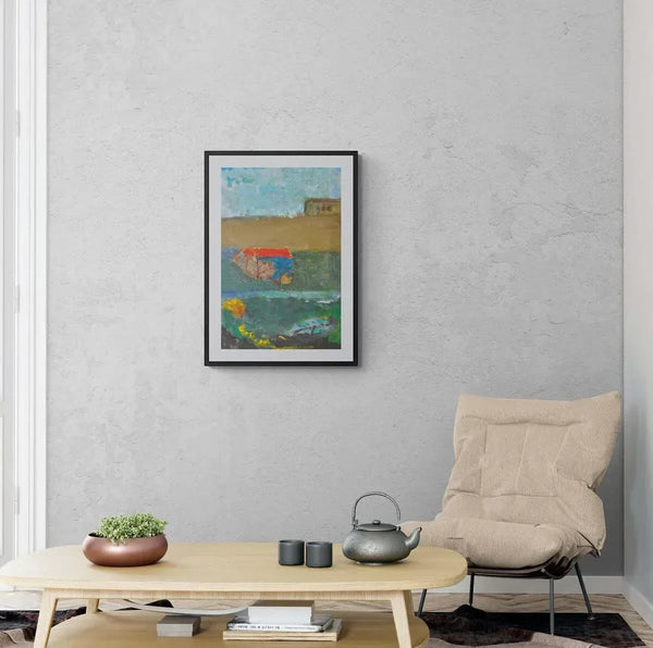 Il tetto rosso - Original Italian Landscape - Fondazione Gottarelli Italian Art