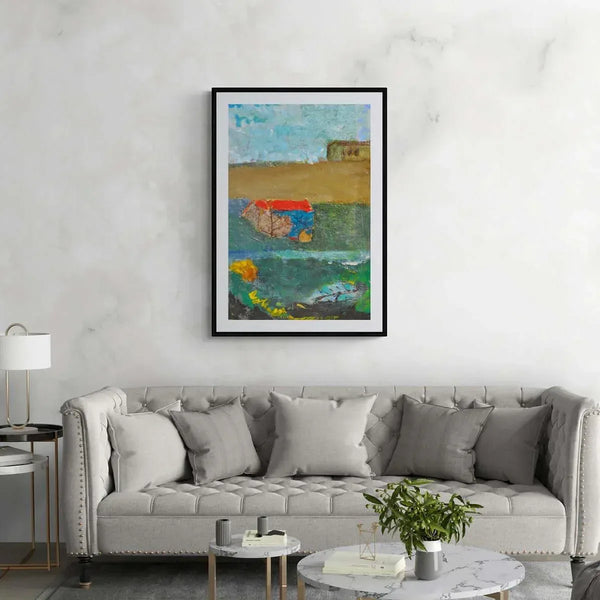 Il tetto rosso - Original Italian Landscape - Fondazione Gottarelli Italian Art