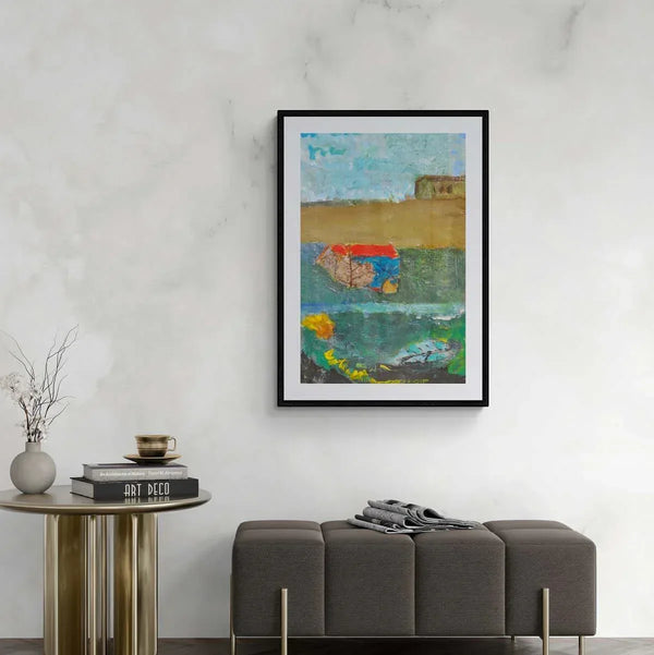 Il tetto rosso - Original Italian Landscape - Fondazione Gottarelli Italian Art