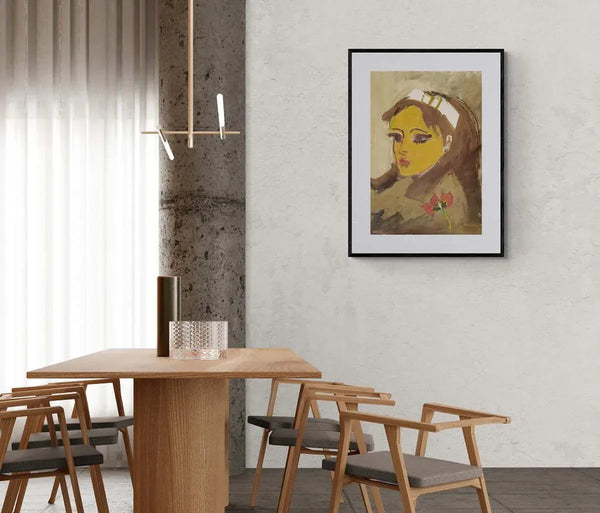 Il tulipano rosso - Original Italian Portrait - Fondazione Gottarelli Italian Art