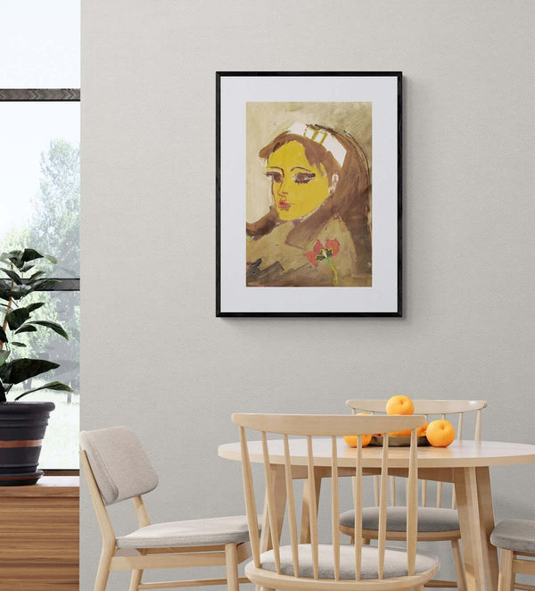 Il tulipano rosso - Original Italian Portrait - Fondazione Gottarelli Italian Art