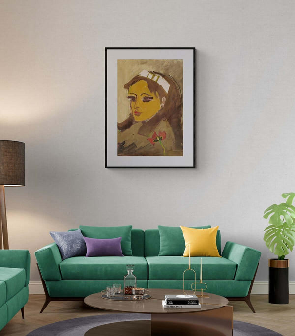 Il tulipano rosso - Original Italian Portrait - Fondazione Gottarelli Italian Art