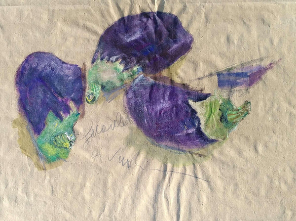 Il viola delle melanzane - Original Italian Still Life - Fondazione Gottarelli Italian Art