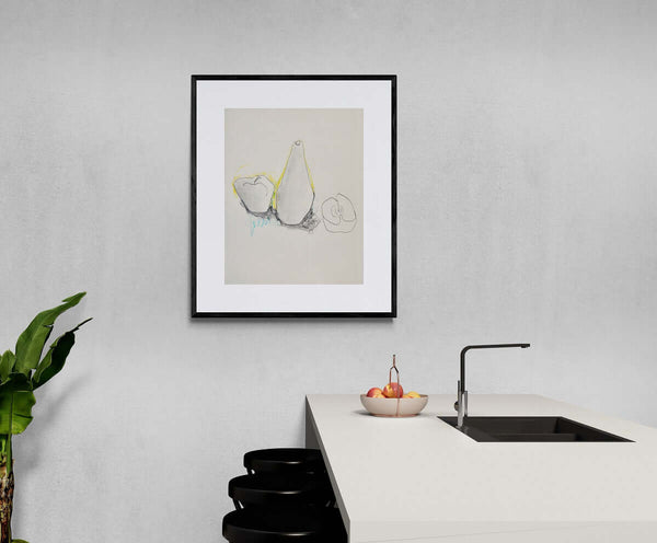 L'ombra sulla tavola - Esempio di come il dipinto originale si integra nell'ambiente domestico