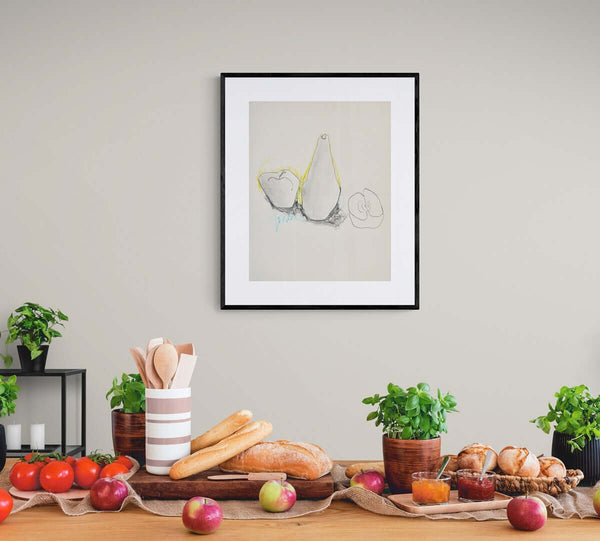 L'ombra sulla tavola - Opera d'arte ambientata in casa per ispirare l'arredamento.