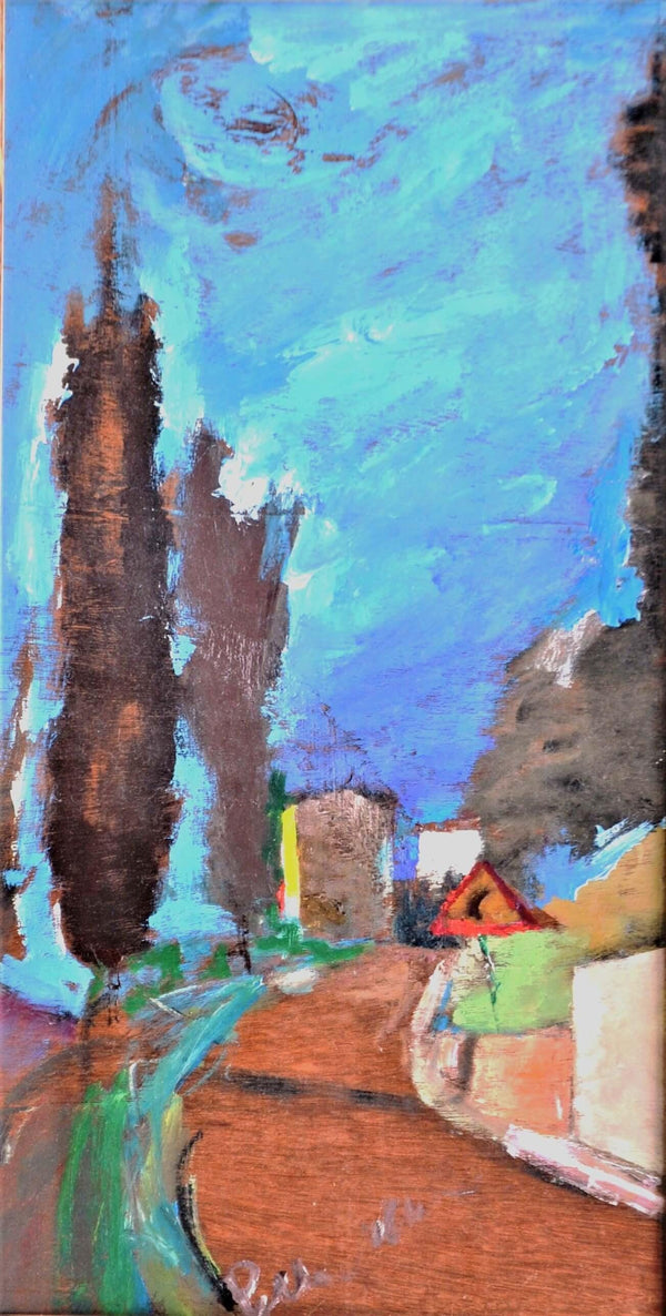 L'umor nero dei cipressi - Original Italian Painting - Fondazione Gottarelli Italian Art