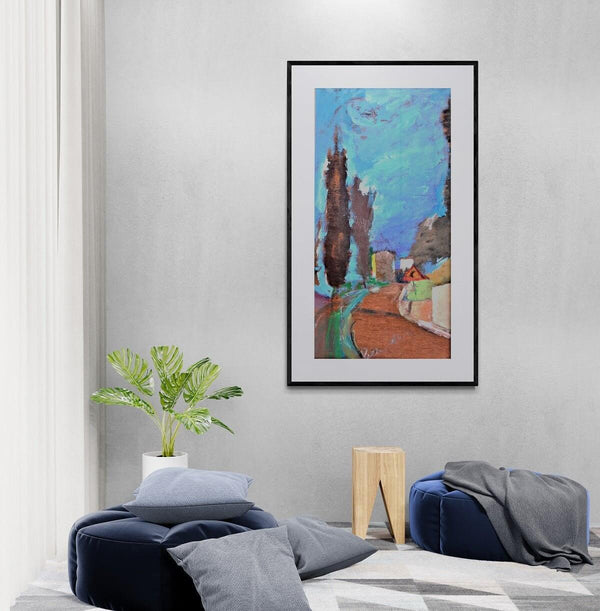 L'umor nero dei cipressi - Original Italian Painting - Fondazione Gottarelli Italian Art