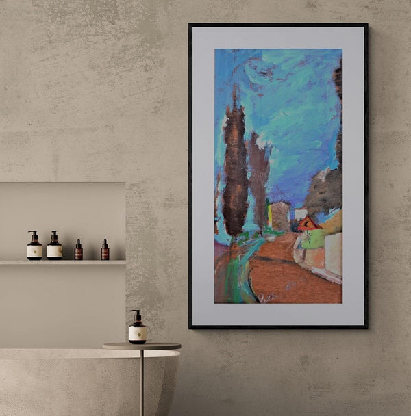 L'umor nero dei cipressi - Original Italian Painting - Fondazione Gottarelli Italian Art