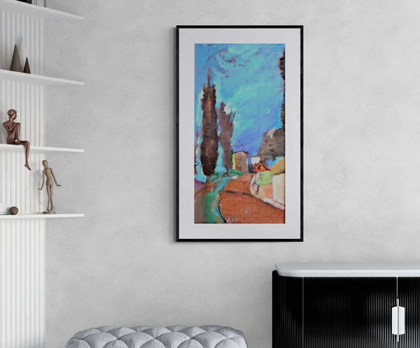 L'umor nero dei cipressi - Original Italian Painting - Fondazione Gottarelli Italian Art