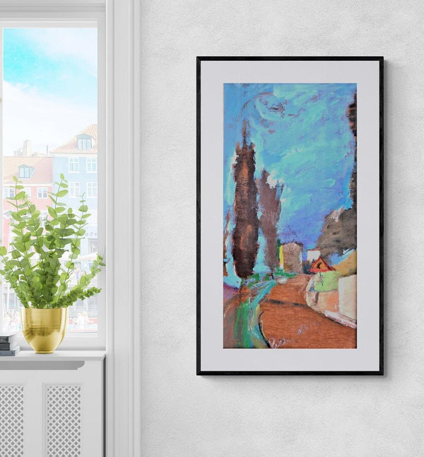 L'umor nero dei cipressi - Original Italian Painting - Fondazione Gottarelli Italian Art