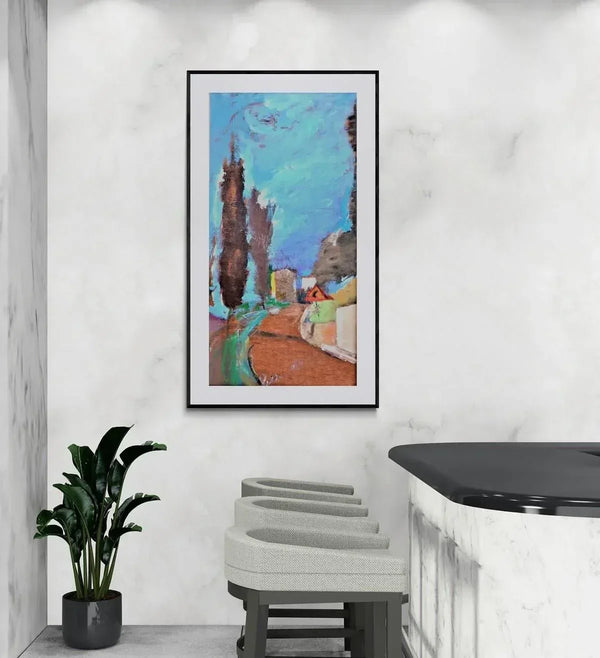 L'umor nero dei cipressi - Original Italian Painting - Fondazione Gottarelli Italian Art