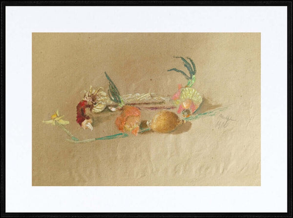 La giunchiglia - Opera d'arte originale acrilico su carta gialla di Tonino Gottarelli, 34x48 cm (13,3x18,8 in)