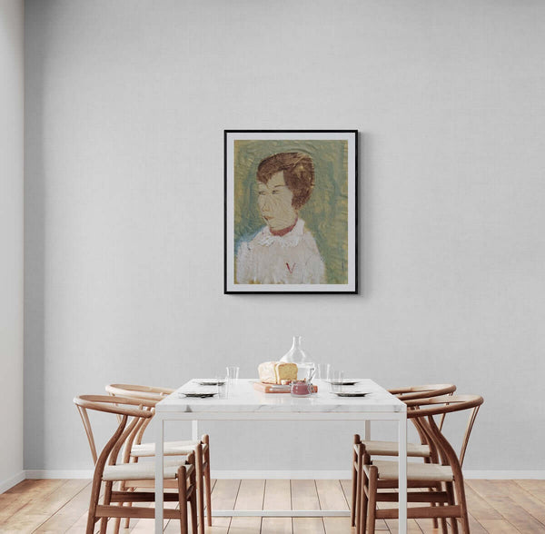 La maestra - Vista del quadro in contesto abitativo per idee di arredamento.