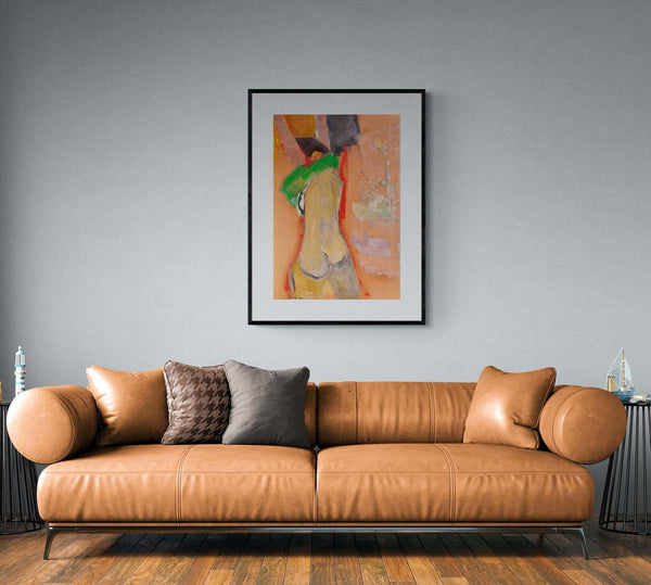 La maglietta verde - Original Italian Female Portrait - Fondazione Gottarelli Italian Art