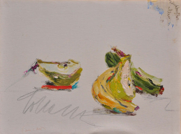 La mezza pera - Vista dell'opera d'arte senza cornice, certificazione inclusa.