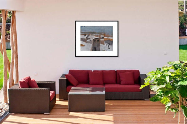 La neve sui tetti - Original Italian Painting - Fondazione Gottarelli Italian Art