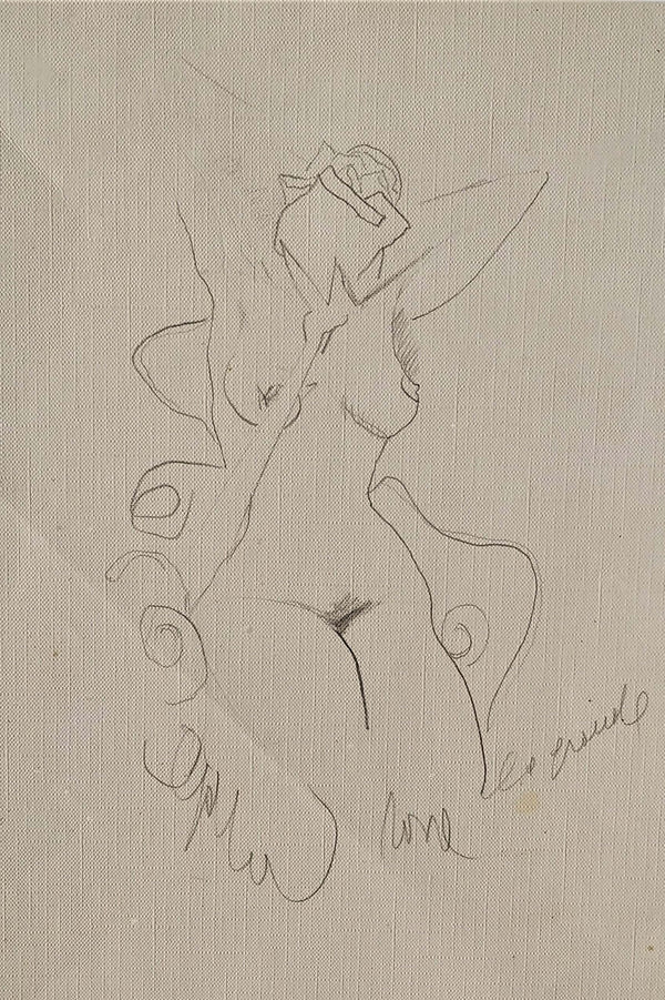 La rosa - Vista dell'opera d'arte senza cornice, certificazione inclusa.