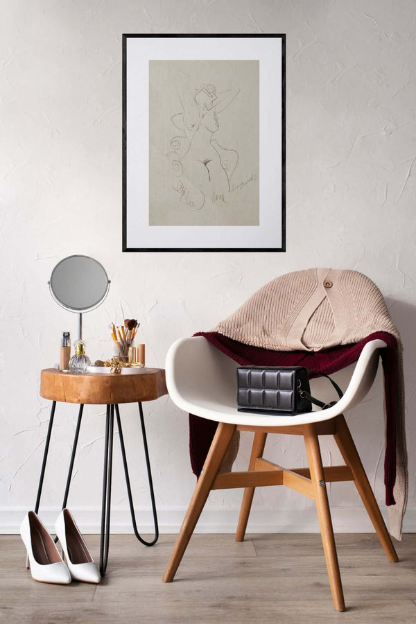 La rosa - Rappresentazione artistica di una donna nuda con una rosa sul volto, evocando un senso di libertà.