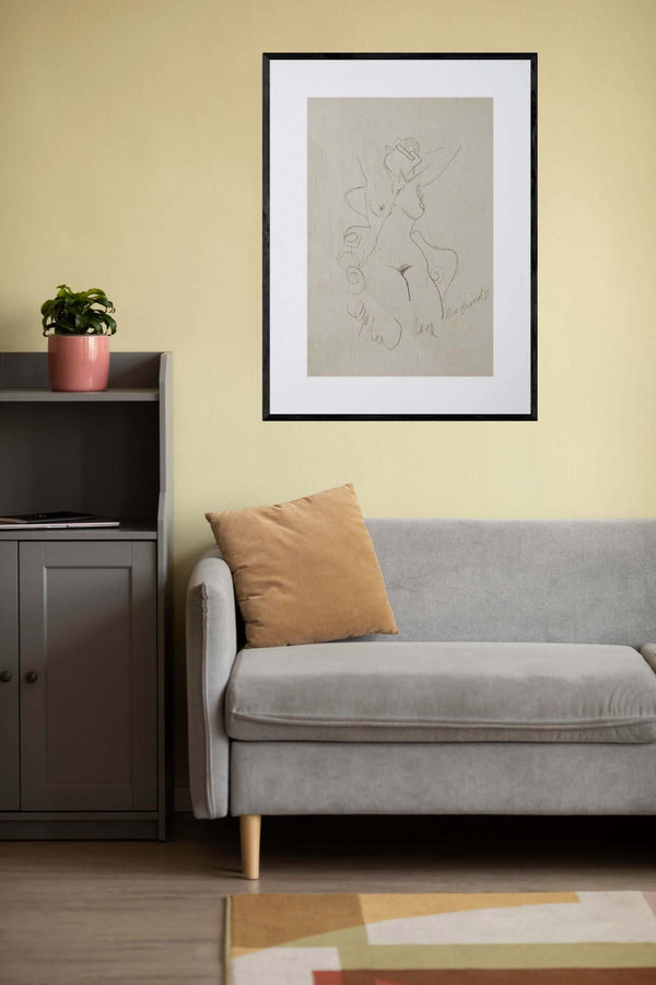 La rosa - Illustrazione di una figura femminile nuda con una rosa sul volto, simbolo di emancipazione e forza.