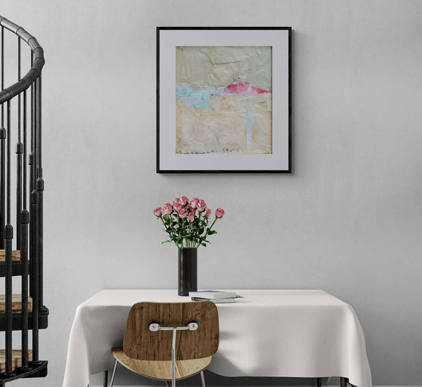 La scheggia rossa - Immagine a collage di una casa con pareti bianche e un tetto rosso.