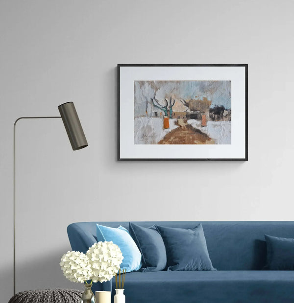 Laggiù in fondo – Original Italian Painting - Fondazione Gottarelli Italian Art