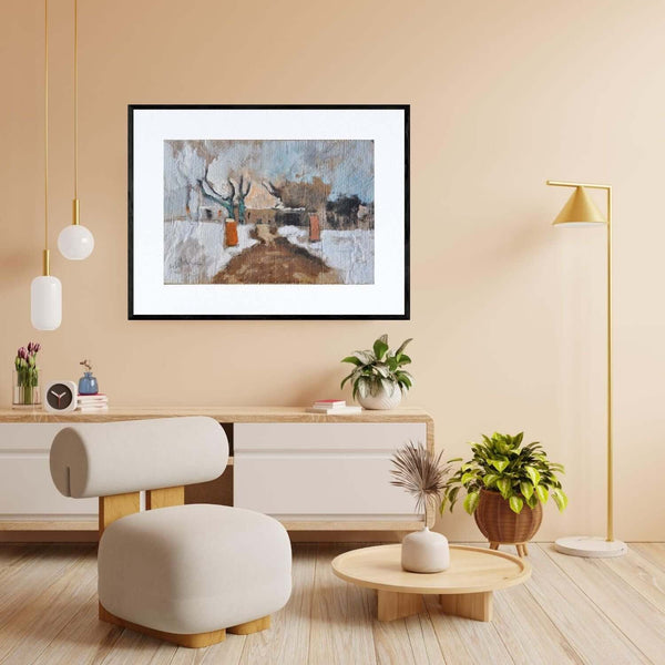 Laggiù in fondo - Opera d'arte ambientata in casa per ispirare l'arredamento.