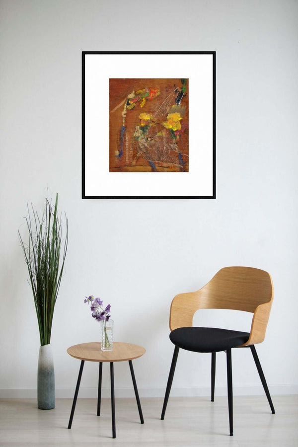 Le giunchiglie gialle - Un quadro di fiori vivaci su un fondo di legno rustico.