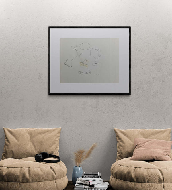 Le parvenze - Vista del quadro in contesto abitativo per idee di arredamento.