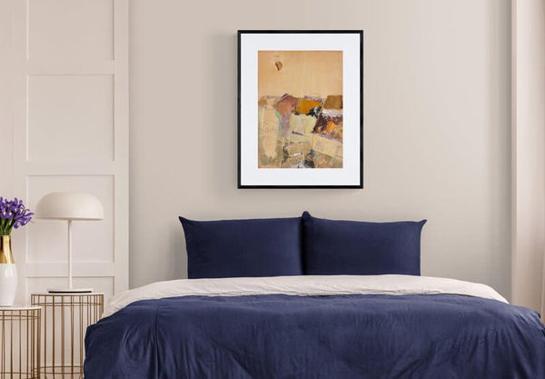 Luna a ponente - Esempio dell'opera d'arte italiana contemporanea nella camera da letto.