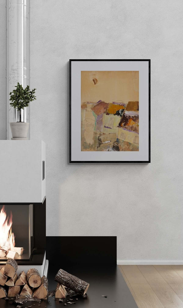 Luna a ponente - Opera d'arte ambientata in casa per ispirare l'arredamento.