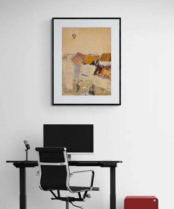 Luna a ponente - Original Italian Collage - Fondazione Gottarelli Italian Art